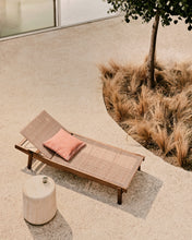 Load image into Gallery viewer, Itani sun lounger in FSC 100% solid acacia wood and synthetic rattan - image 5