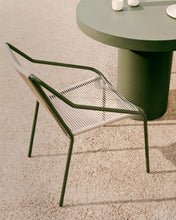 Load image into Gallery viewer, Zivia stackable outdoor chair in ecru rope cord and green galvanised steel - image 8