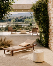 Load image into Gallery viewer, Itani sun lounger in FSC 100% solid acacia wood and synthetic rattan - image 8