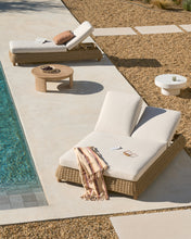 Load image into Gallery viewer, Meria double sun lounger in synthetic rattan with FSC 100% solid acacia wood legs - image 6