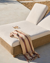 Load image into Gallery viewer, Meria double sun lounger in synthetic rattan with FSC 100% solid acacia wood legs - image 8