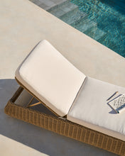 Load image into Gallery viewer, Meria sun lounger in synthetic rattan with FSC 100% solid acacia wood legs - image 5