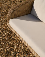 Load image into Gallery viewer, Meria 3-seater sofa in synthetic rattan with FSC 100% solid acacia wood legs 208cm - image 7