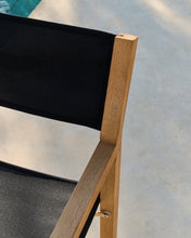 Load image into Gallery viewer, Vilara black outdoor folding chair made of FSC 100% solid acacia wood - image 6