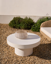 Load image into Gallery viewer, Aiguablava round coffee table in white cement, Ø 90 cm - image 3