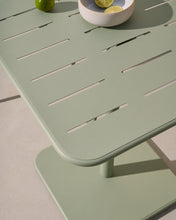Load image into Gallery viewer, Brai outdoor table in turquoise galvanised steel 70 x 70cm - image 6