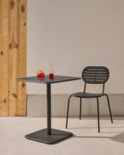Load image into Gallery viewer, Brai outdoor table in dark grey galvanised steel 70 x 70cm - image 5