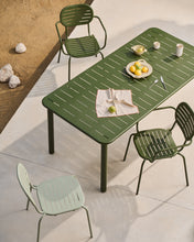 Load image into Gallery viewer, Brai outdoor table in green galvanised steel 180 x 90cm - image 3