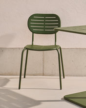 Load image into Gallery viewer, Brai stackable outdoor chair in green galvanised steel - image 6