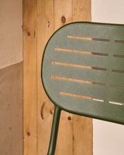 Load image into Gallery viewer, Brai stackable outdoor chair in green galvanised steel - image 7