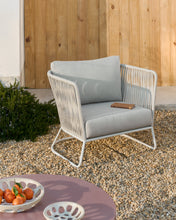Load image into Gallery viewer, Saconca outdoor armchair in rope cord and grey galvanised steel - image 9