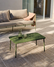 Load image into Gallery viewer, Zivia outdoor coffee table in green galvanised steel 90 x 50cm - image 5