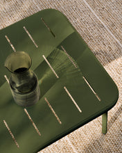 Load image into Gallery viewer, Zivia outdoor coffee table in green galvanised steel 90 x 50cm - image 6