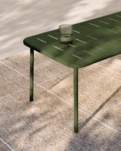 Load image into Gallery viewer, Zivia outdoor coffee table in green galvanised steel 90 x 50cm - image 7