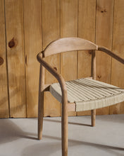Load image into Gallery viewer, Nina stackable chair in FSC 100% solid acacia wood and ecru rope cord - image 7