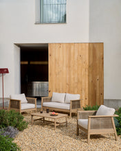 Load image into Gallery viewer, Alabe set consisting of one 2-seater sofa, 2 armchairs and one coffee table in FSC 100% acacia wood - image 2