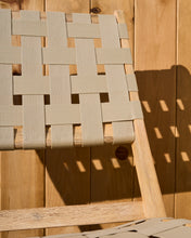 Load image into Gallery viewer, FSC 100% cream cord and solid acacia wood Chabeli folding chair - image 6