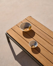 Load image into Gallery viewer, Sorells coffee table in green aluminum and teak wood 52,4 x 91 cm FSC 100% - image 4
