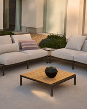 Load image into Gallery viewer, Sorells coffee table in green aluminum and teak wood 89 x 91 cm FSC 100% - image 3