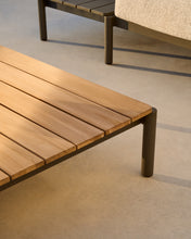 Load image into Gallery viewer, Sorells coffee table in green aluminum and teak wood 89 x 91 cm FSC 100% - image 5