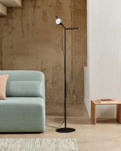 Load image into Gallery viewer, Orey black metal floor lamp with multi-position spotlight UK - image 2