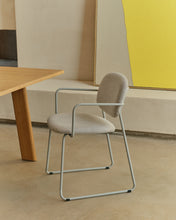Load image into Gallery viewer, Meli chair in beige chenille with beige metal structure FSC Mix Credit - image 7
