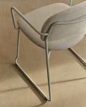 Load image into Gallery viewer, Meli chair in beige chenille with beige metal structure FSC Mix Credit - image 8