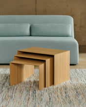 Load image into Gallery viewer, Litto set of 3 oak veneer nesting tables FSC Mix Credit 60 x 40 / 51 x 36 / 42 x 31 cm - image 3