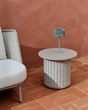 Load image into Gallery viewer, Sedalis outdoor side table in aluminium and taupe rope cord Ø50cm - image 2