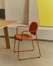 Load image into Gallery viewer, Meli chair in terracotta chenille with terracotta metal frame FSC Mix Credit - image 7