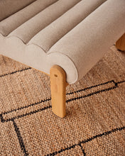 Load image into Gallery viewer, Magira beige armchair in solid oak wood with natural finish - image 7