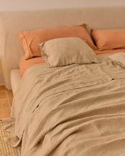 Load image into Gallery viewer, Tandi beige 100% linen bedspread for 150/160cm bed - image 3
