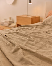Load image into Gallery viewer, Tandi beige 100% linen bedspread for 150/160cm bed - image 5