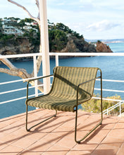 Load image into Gallery viewer, Maurina stackable armchair in green galvanised steel and green rope cord - image 6