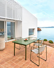 Load image into Gallery viewer, Maurina outdoor table in green galvanised steel with green tiles 223 x 101cm - image 5
