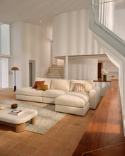 Load image into Gallery viewer, Alea ecru chenille 5-seater modular sofa with right chaise longue and removable cover 340cm - image 5