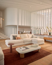 Load image into Gallery viewer, Alea ecru chenille 5-seater modular sofa with right chaise longue and removable cover 340cm - image 7