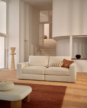 Load image into Gallery viewer, Alea ecru chenille 3-seater modular sofa with removable cover 220cm - image 5