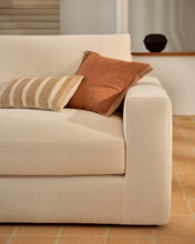 Load image into Gallery viewer, Alea ecru chenille 3-seater modular sofa with removable cover 220cm - image 6