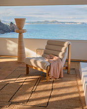 Load image into Gallery viewer, Magira beige armchair in solid oak wood with natural finish - image 8