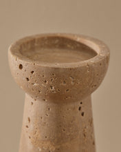 Load image into Gallery viewer, Magan large beige travertine candle holder - image 4