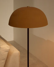 Load image into Gallery viewer, Nibla black metal floor lamp with terracotta effect shade - image 3