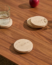 Load image into Gallery viewer, Zera set of 4 beige travertine coasters - image 2