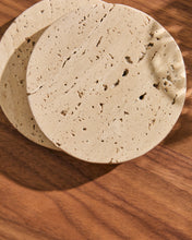 Load image into Gallery viewer, Zera set of 4 beige travertine coasters - image 3