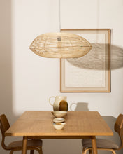 Load image into Gallery viewer, Flaro rattan ceiling lamp shade with light finish Ø70cm - image 2