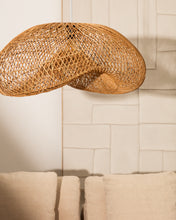 Load image into Gallery viewer, Isora rattan ceiling lamp shade with natural finish 80 x 35cm - image 3
