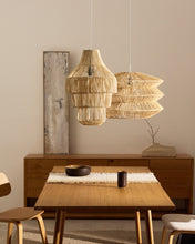 Load image into Gallery viewer, Janoa rattan ceiling lamp shade with light finish Ø38cm - image 2