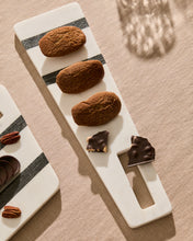 Load image into Gallery viewer, Nira small serving board in white and grey marble - image 2