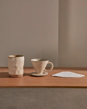 Load image into Gallery viewer, Zunel beige ceramic coffee cup with dripper set - image 3