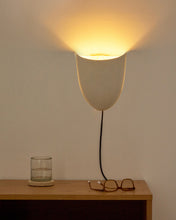 Load image into Gallery viewer, Nibla wall-mounted light fixture in white clay-effect metal - image 2
